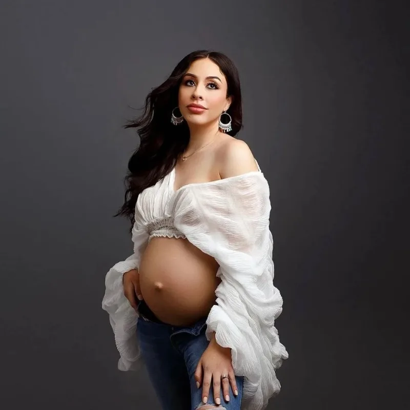 Women Fashion Photoshoot - Adereços para fotografia de maternidade, camisas,