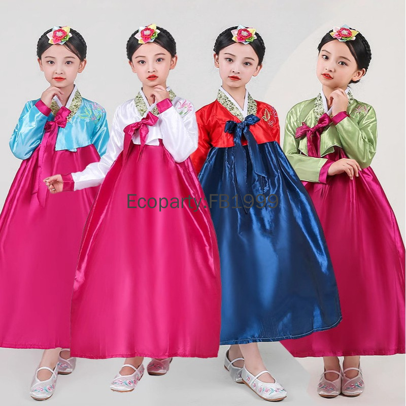 Women'S Fashion Korea - Vestido hanbok para meninas, 4 cores,