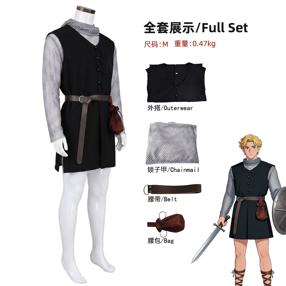 Women'S Fashion Vest Tops - Fantasia de Cavaleiro Medieval para Cosplay,