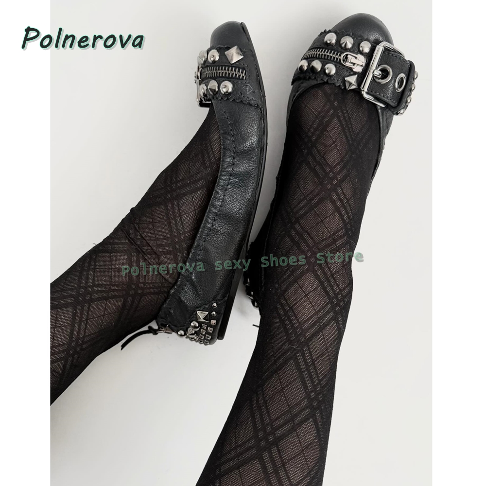 Women'S Fashion Shoes - Sapatos Mary Jane com Fivela de