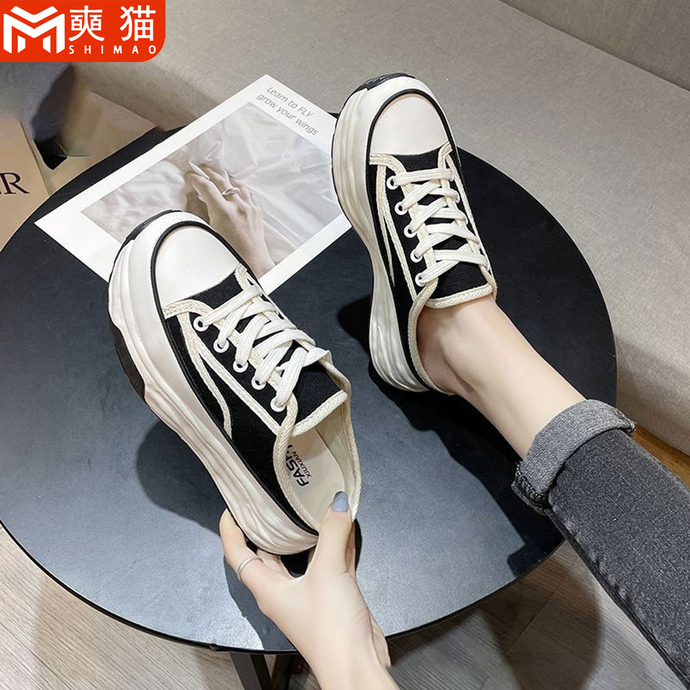 Women'S Fashion Korea - Chinelos femininos tipo Baotou com plataforma,
