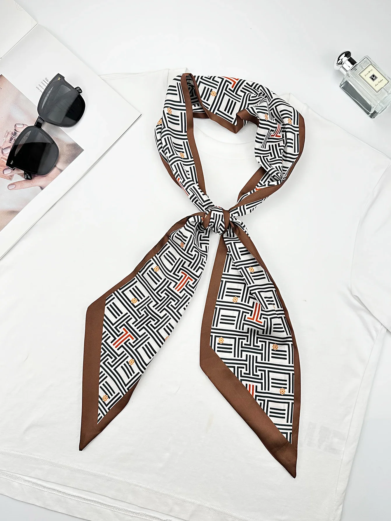 Geometria de luxo lenços de se - Women Fashion Necktie avaliação e preço