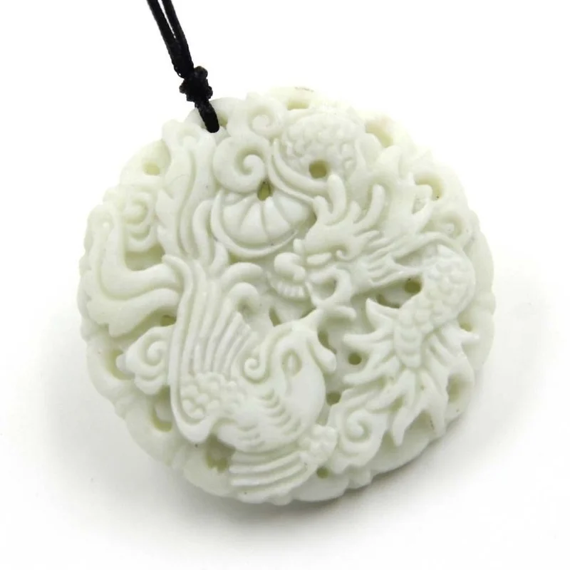 Dragão Jade branco natural e p - Women'S Fashion Jewellery avaliação e preço