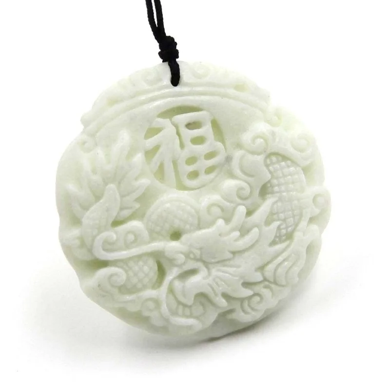 Dragão Jade branco natural e p - Women'S Fashion Jewellery avaliação e preço