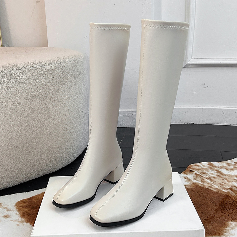Botas Femininas de Cano Longo: - Women'S Fashion Knee High Boots avaliação e preço