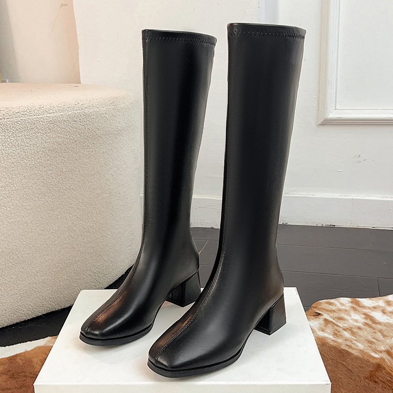 Botas Femininas de Cano Longo: - Women'S Fashion Knee High Boots avaliação e preço