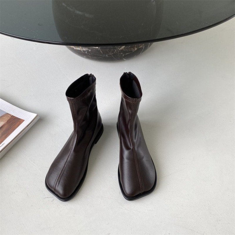 Botas Femininas de Couro Genuí - Women'S Fashion Korea avaliação e preço