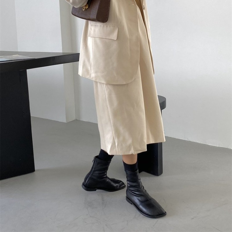 Botas Femininas de Couro Genuí - Women'S Fashion Korea avaliação e preço