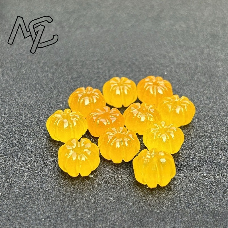 10 pçs um verde jade abóbora c - Women'S Fashion Jewellery avaliação e preço
