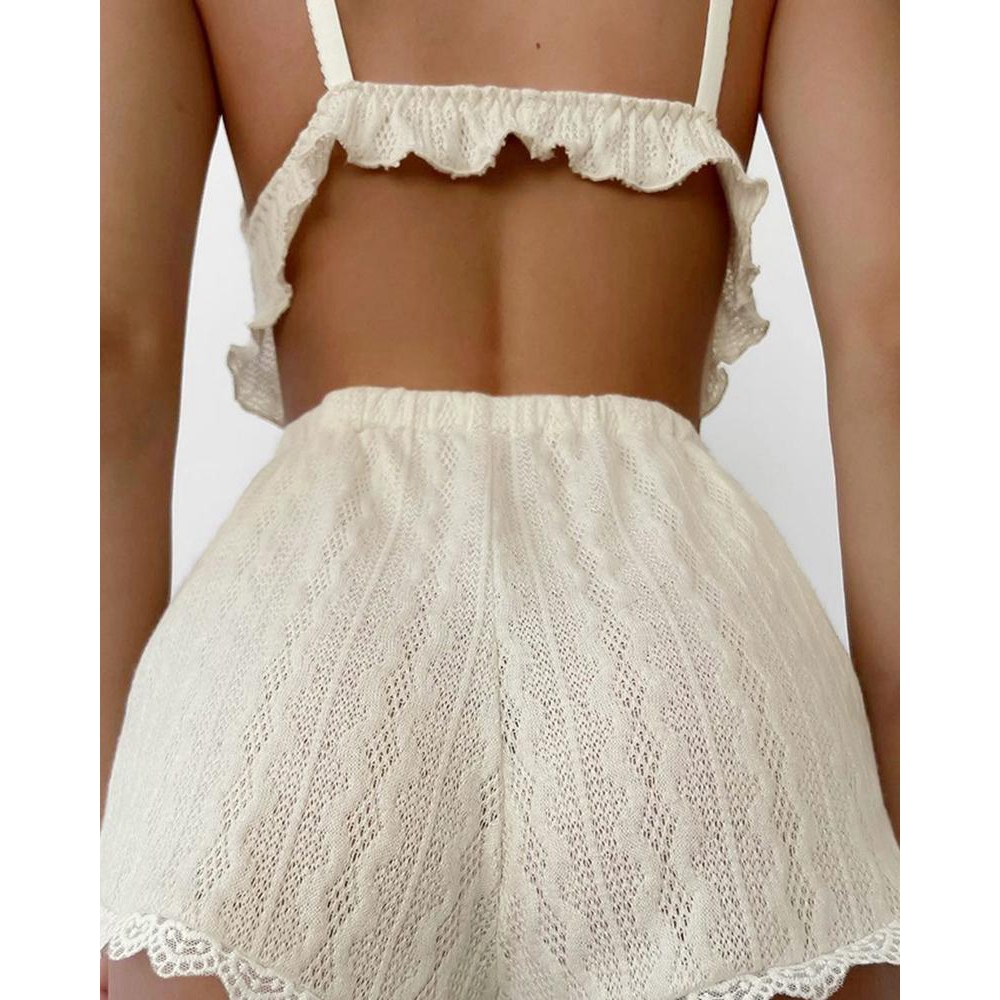 Conjunto Cmi texturizado com b - Lace Trim Cami avaliação e preço