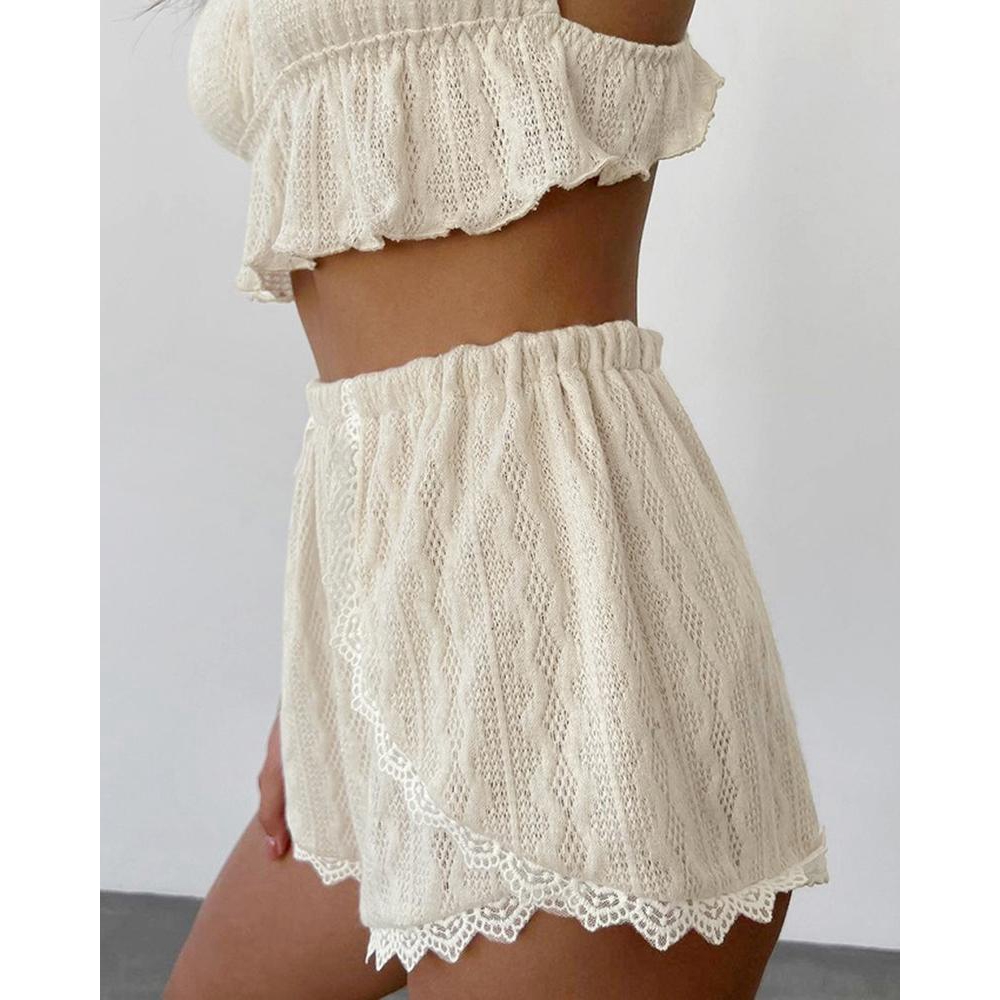 Conjunto Cmi texturizado com b - Lace Trim Cami avaliação e preço
