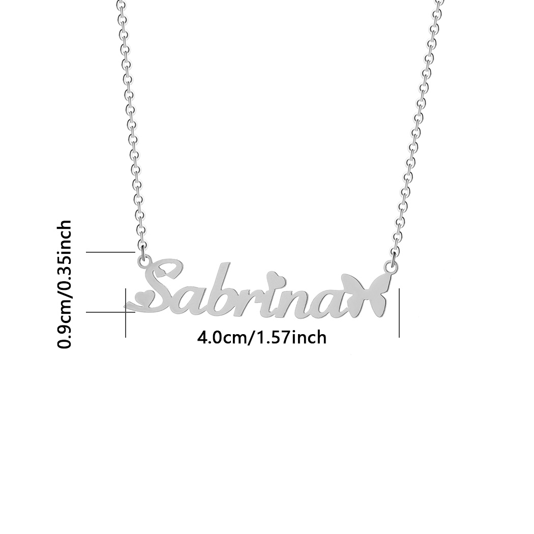 1pc colar de nome de borboleta - Women Fashion Names avaliação e preço