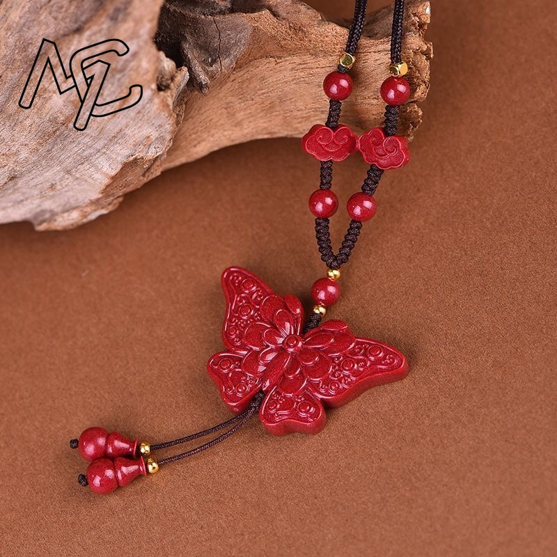 Moda vermelho cinábrio jade bo - Women'S Fashion Jewellery avaliação e preço