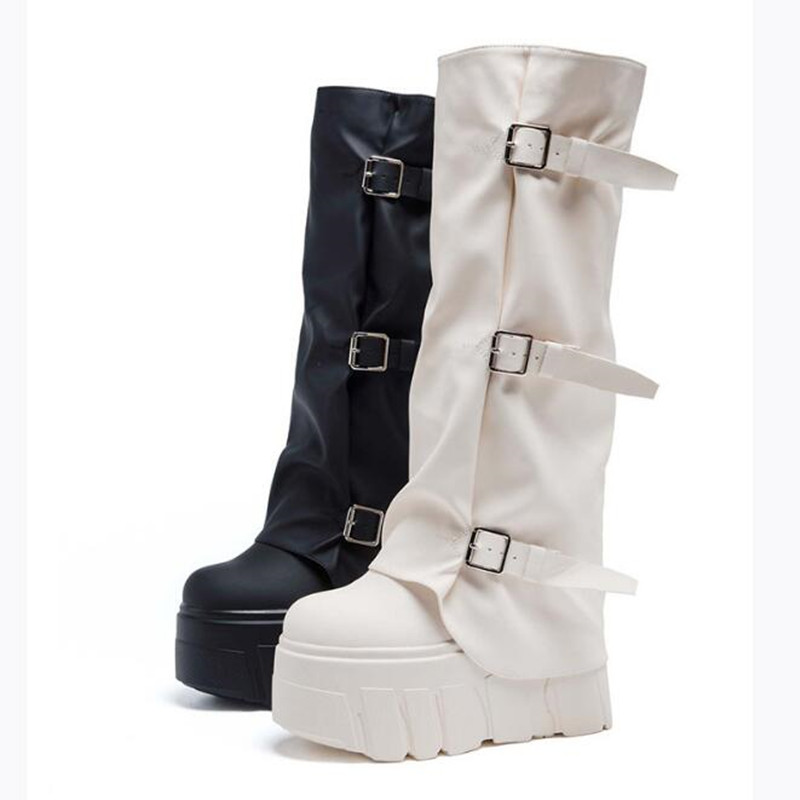 Novo 2026 marca de moda outono - Women'S Fashion Knee High Boots avaliação e preço